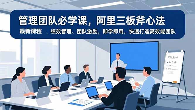 管理团队必学课，阿里三板斧心法、绩效管理、团队激励，即学即用，快速打造高效能团队-小目标云网创