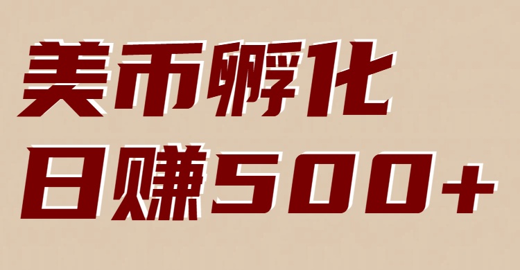 美币孵化：电脑全自动挂机赚美金，小白轻松上手-小目标云网创