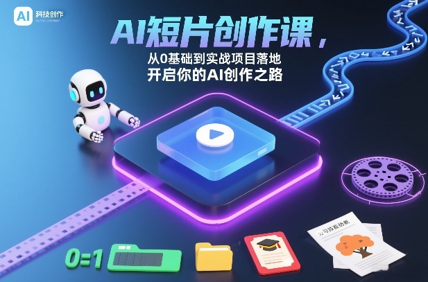 AI短片创作课，从0基础到实战项目落地，开启你的AI创作之路-小目标云网创