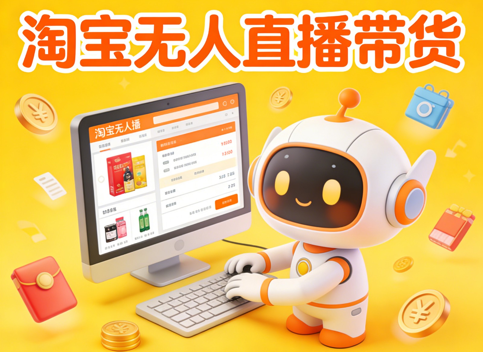 淘宝无人直播带货，24小时自动卖货，月佣金1W+，不违规不封号，不用露脸-小目标云网创
