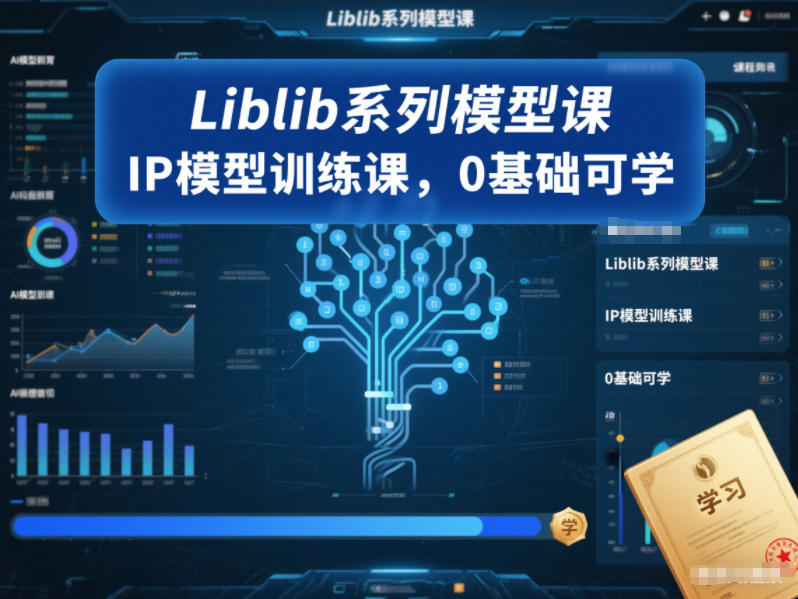 Liblib系列模型课，IP模型训练课，0基础可学-小目标云网创