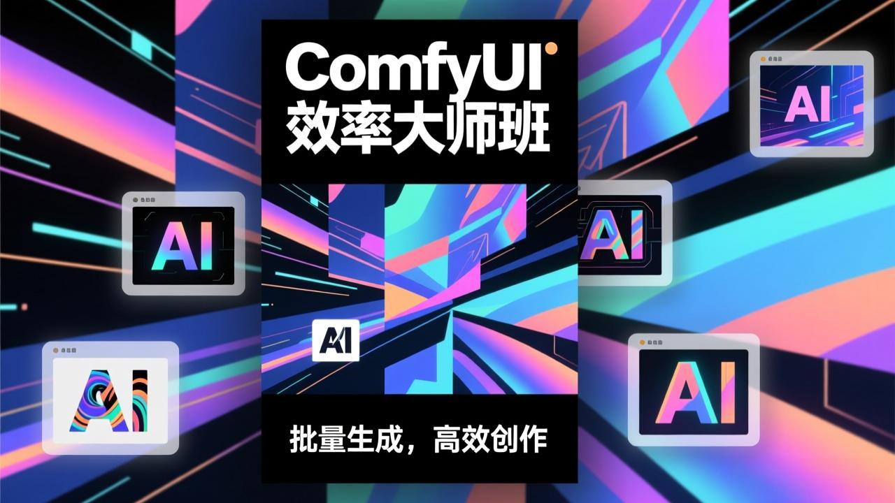 ComfyUI效率大师班：工作流搭建，批量生成，将个人AI出图效率提升5-10倍，月接单收入1-3万-小目标云网创