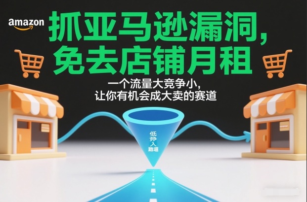 抓亚马逊漏洞，免去店铺月租，一个流量大竞争小，让你有机会成大卖的赛道-小目标云网创